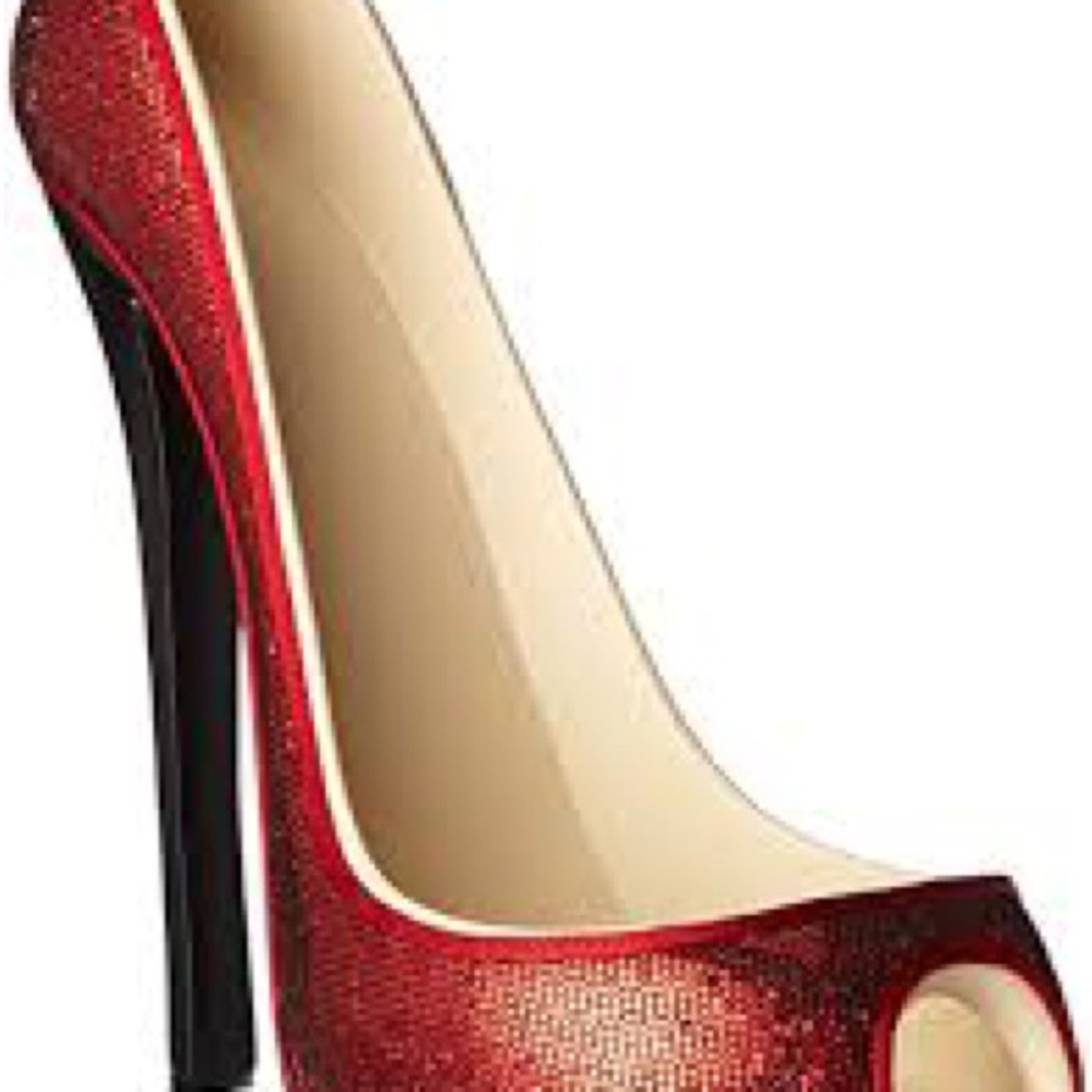 Red Glitter High Heel Bottle Holder